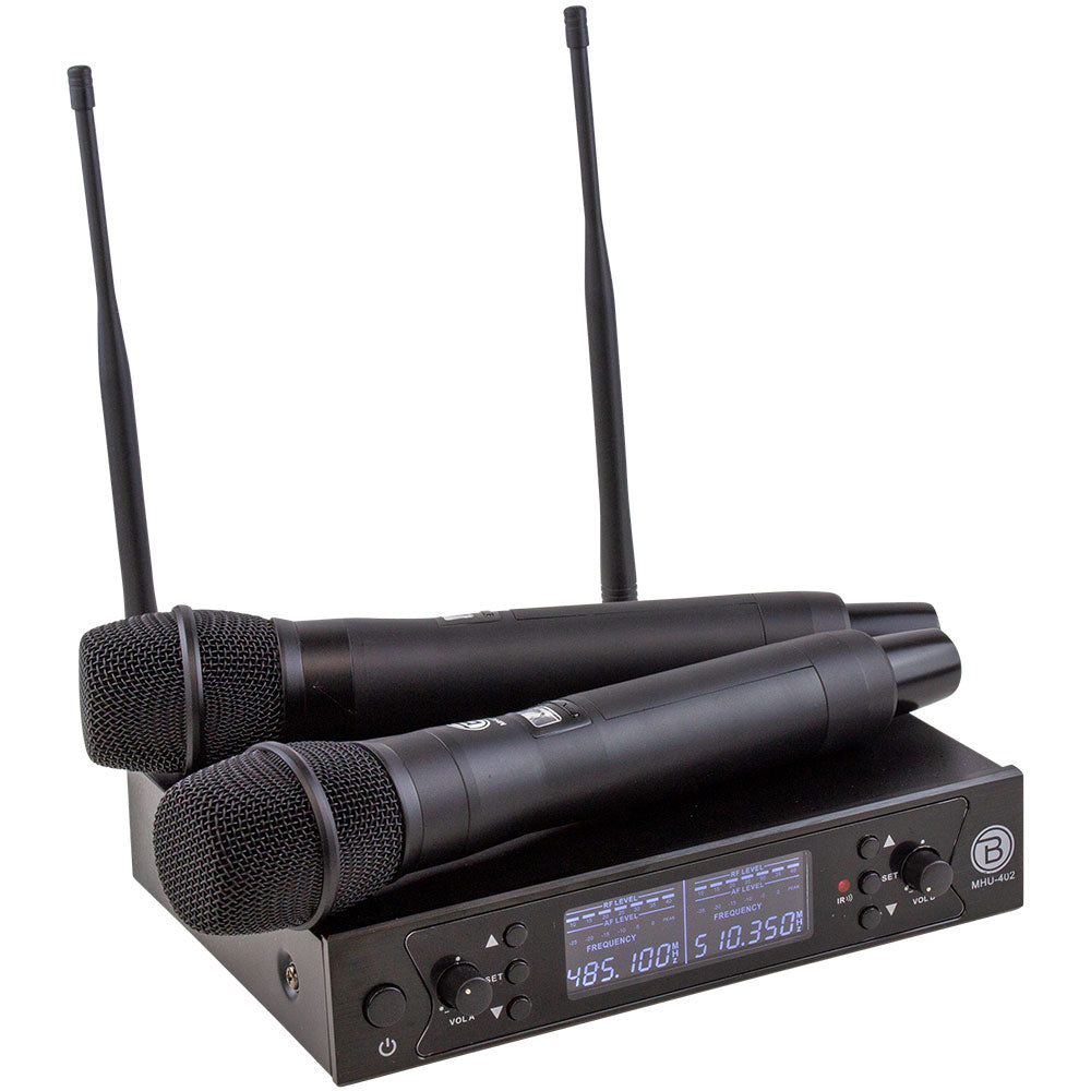 Blastking MHU 402 Dual Handheld UHF DSP Wireless Microphone System