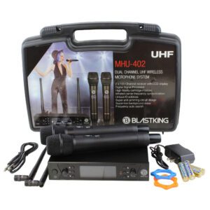 Blastking MHU-402 Dual Handheld UHF DSP Wireless Microphone System - Image 3