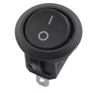 Switch, See Saw, 2 pin,110v, Black Red Light, Miyako