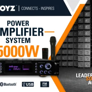 VOYZ 5000W Bluetooth Hybrid Home Amplifier - Home Audio Rack Mount Stereo Power Amplifier Receiver w/Radio Multi-Channel, AM/FM, USB, Karaoke, Remote, Home Audio Receiver System - Image 1