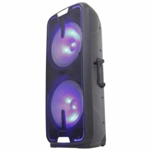 Dual 15" Dynamic Woofer Led Light Show Bluetooth Rechargeable Speaker with Party Lights - Image 2