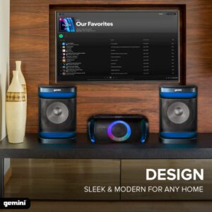 Bluetooth Led Party Light Stereo System and Home Theater Audio System with 3000w Watts Shelf Speakers, Dual 12" Woofers, Media Player, Fm Radio, Usb/sd Playback - Image 5