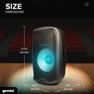 2000 Watt 15” Active Multi-Led Bluetooth Loudspeaker with Stand - Image 8