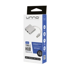 Converter, Hub, 3-in-1, Input: USB Type- C to HDMI + USB 3.0 + PD, " Unno Tekno" - Image 3