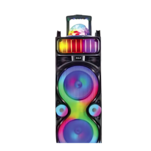 Speaker, Wireless, BT, Dual 10", Party Light, Karaoke, Flam Light Wave , RCA - Image 3