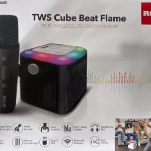 DISCO-105 Speaker, Wireless, BT, TWS, 3”, Party Lights, Karaoke, Cube Beat, RCA