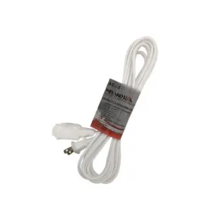 Cord, Extension, Indoor,18GA, 12ft, white