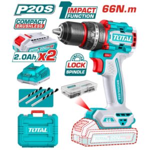 Drill, Impact, Cordless, Compact, 20v, 66N.m + Case - Image 7