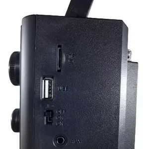 Radio, 3 band, BT, TWS, USB, SD, Torch, 1.2A battery, Solar Panel, MasterSonic - Image 2