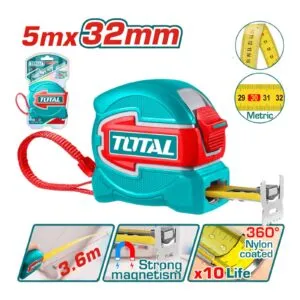 Measuring Tape,5m (16FT), Magnetic Tip,Total