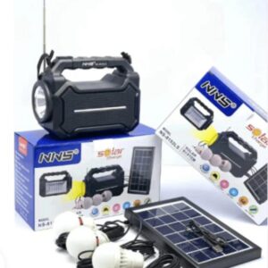 Power Station, Radio 3 band, BT, USB, SD, Torch, 4A battery, Solar Panel, LED Bulbs, MasterSonic - Image 1