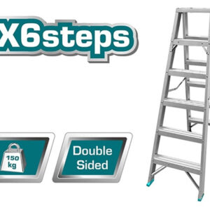 Ladder, Double-sided, Aluminum, 5ft, 6 steps, Total - Image 1