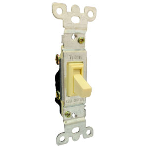 Switch, Wall, Single, Flush Mount, 15A, 125v, Ivory, Troen