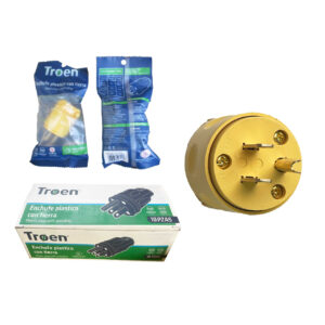 Connector End, Plug, Electrical, w/ Ground, 125v, 15A, Troen