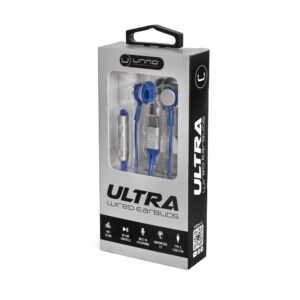 Earbuds, w/ in-line remote, 4ft, USB Type-C, Ultra, Black,Pink,Blue,White, Unno Tekno - Image 4