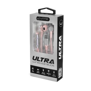 Earbuds, w/ in-line remote, 4ft, USB Type-C, Ultra, Black,Pink,Blue,White, Unno Tekno - Image 3