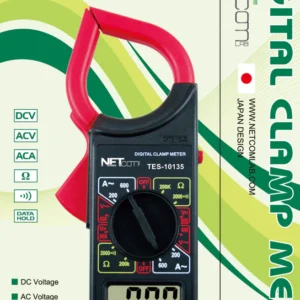 Multimeter, Clamp, Digital, AC/DC Voltage, AC Current, Ohm, Continuity Buzzer, NetCom - Image 3