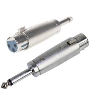 Adapter, Audio, XLR 3P Female to ¼ Mono Male, Metal