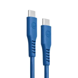 Cable, Charging, USB Type-C to USB Type-C, 5ft, Blue, Unno Tekno