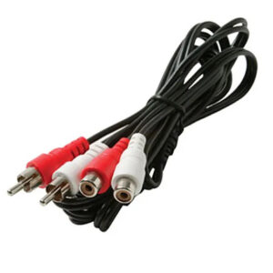 Cable, Audio, 2 RCA male to 2 RCA female, 6ft