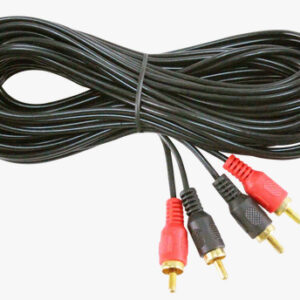 Cable, Audio, 2 RCA Plug to 2 RCA Jacks, 15ft - Image 1