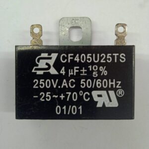 Capacitor, Fan, 4µF ± 5/10%, 250V AC, 50/60H