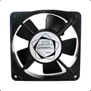 Fan,Cooling, 5 Blades, 4.7" x4.7" x1" ,110v , Metal.  Miyako