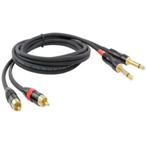 Cable, Audio, Interconnect, Dual RCA to Dual 1/4", 24GA, 3 ft, Blastking Elite
