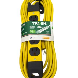 Cord, Extension, 25ft (7.6M), 4 Outlet, 16 AWG, Troen