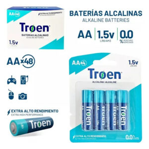Battery, Alkaline, AA (4-pack), Troen - Image 2