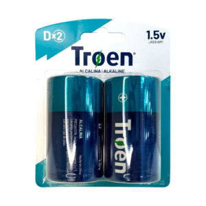 Battery, Alkaline, D (2-pack), Troen