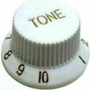 Knob, Tone, Guitar, Plastic, White, Dr Parts
