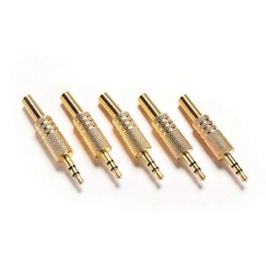 Connector End, 3.5mm, Stereo,  Gold, w/ Spring Protector - Image 3