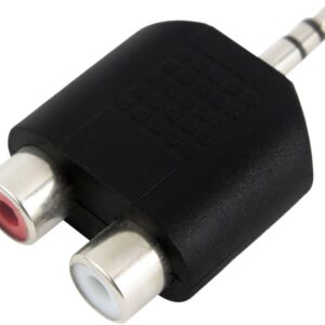Connector, Adapter, Audio, 3.5mm Stereo Plug to Two RCA  Jacks - Image 2