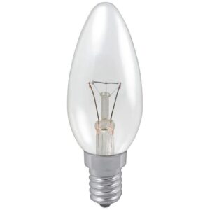 Torpedo light  Bulb, Clear,40 W,E -14 Base