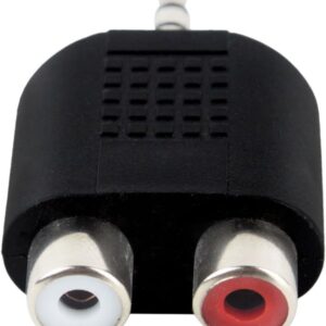 Connector, Adapter, Audio, 3.5mm Stereo Plug to Two RCA  Jacks - Image 3