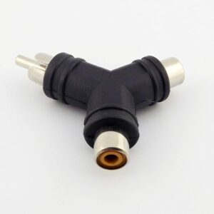 Connector, Adapter, Audio, RCA Male to two RCA Female "Y' - Image 2