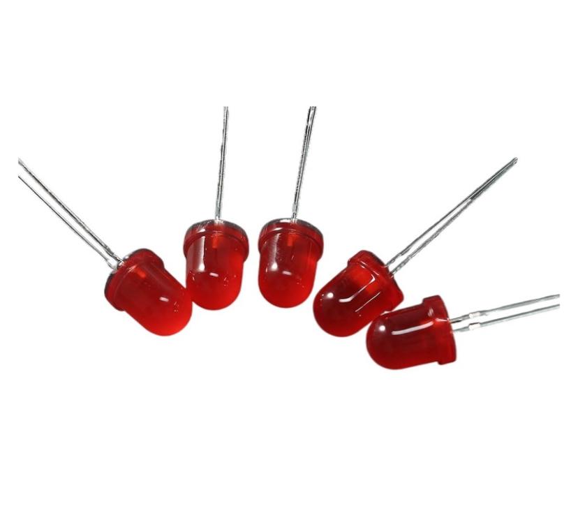 Bulb, LED, 10mm, Red - mayaselectronics.bz