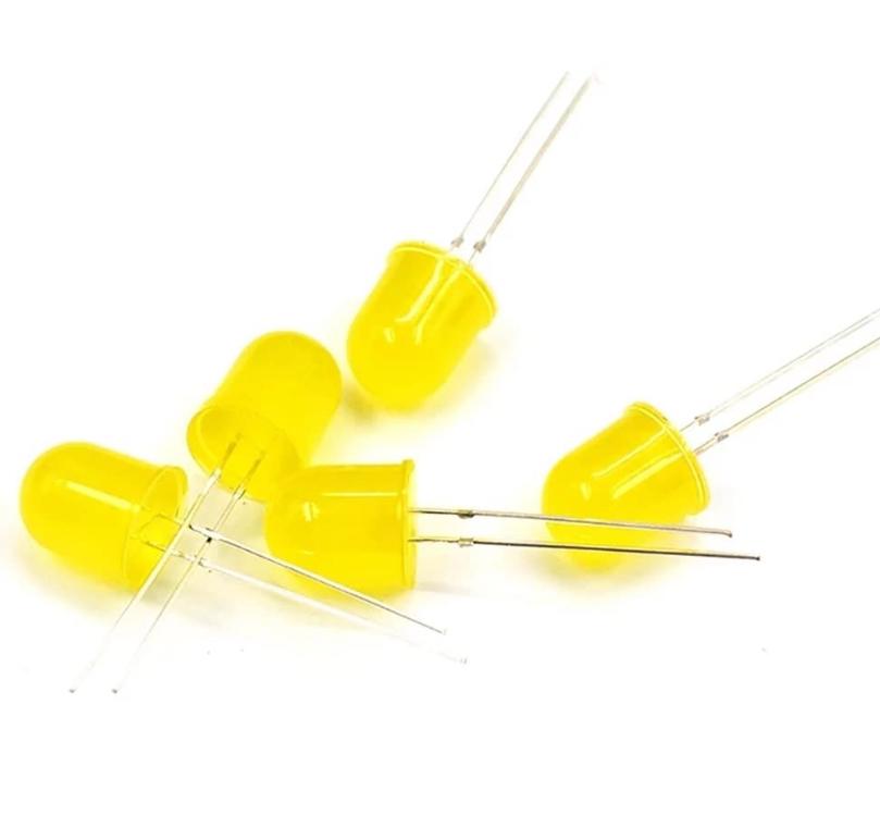 Bulb, LED, 10mm, Yellow - mayaselectronics.bz