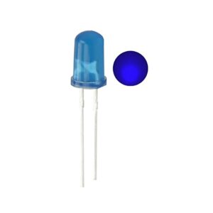 LED Bulb, 5mm, Transparent, 1000 MCD, Blue