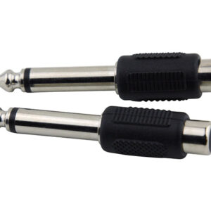 Connector, Adapter, Audio, 1/4" Mono Plug to 1 RCA Jack "Miyako" - Image 1