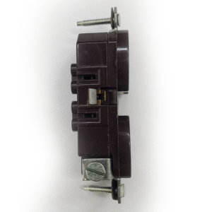 Outlet, Flush Mount, Double Socket, 15A 125V, Backstab Terminals, Slater - Image 3