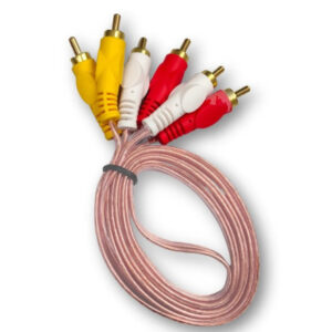 Cable, Audio, 3 RCA Plug to 3RCA Jacks, 6ft - Image 1