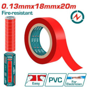 Tape, Electrical, Red, 65ft, Total