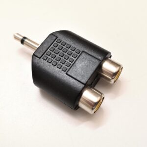 Connector, Adapter, Audio, 3.5mm Mono Plug to Two RCA Jack - Image 3