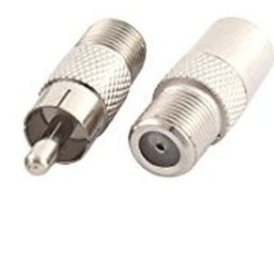 Connector, Adapter, Video, "F" Female to RCA Male