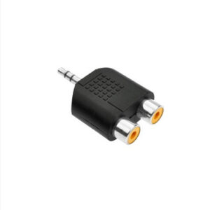 Connector, Adapter, Audio, 2.5mm Stereo plug to 2 RCA Jacks