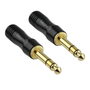 1/4 inch Stereo Male Plug Gold Plated / Pair