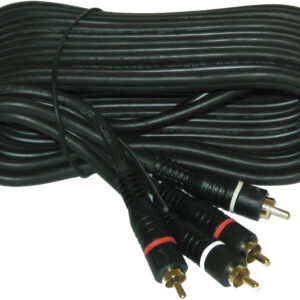 Heavy Duty Dual RCA Cable with Drain Wire, Gold Plated Connectors - Image 1