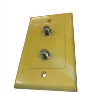Wall Plate, Coaxial Video, Dual, Ivory